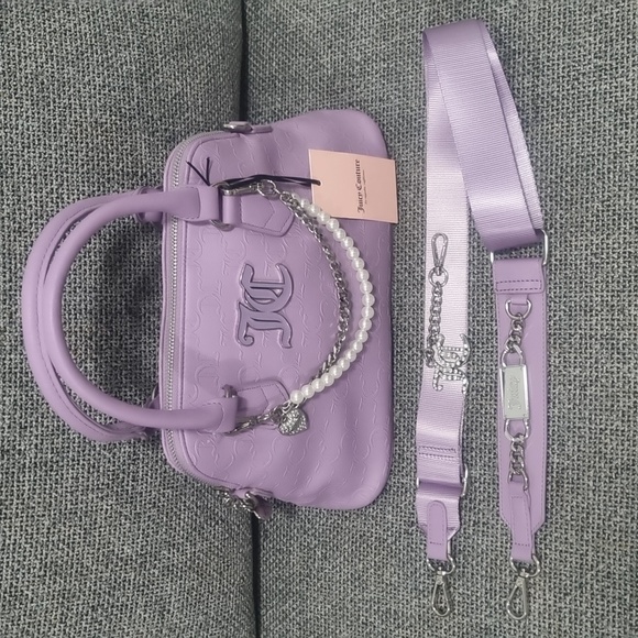 JUICY COUTURE Heritage 3pc Sporty Satchel Set in Lavender - Picture 3 of 17